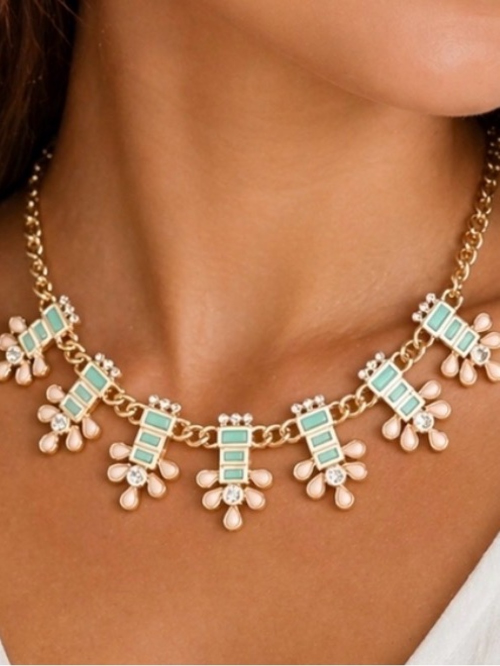 Plunder Design Jewelry Aqua Eleanor Statement Necklace